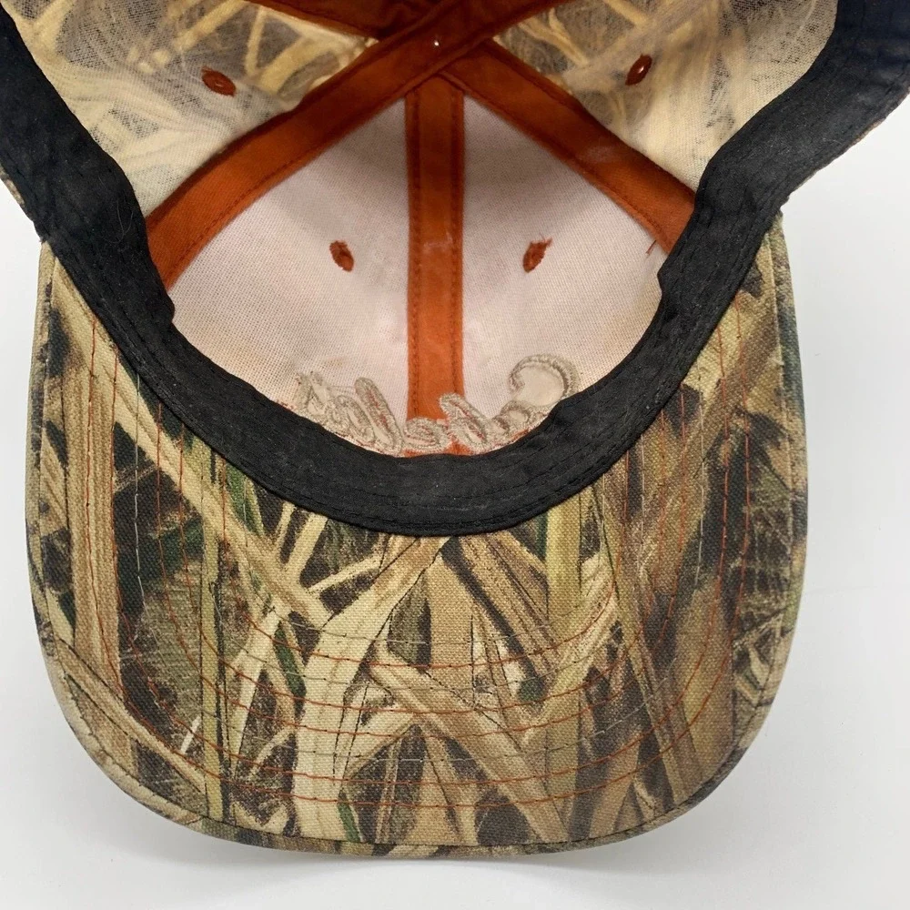 Cabela's Baseball Hat Mens OSFM Brown Camo Embroidered Logo Adjustable Strap